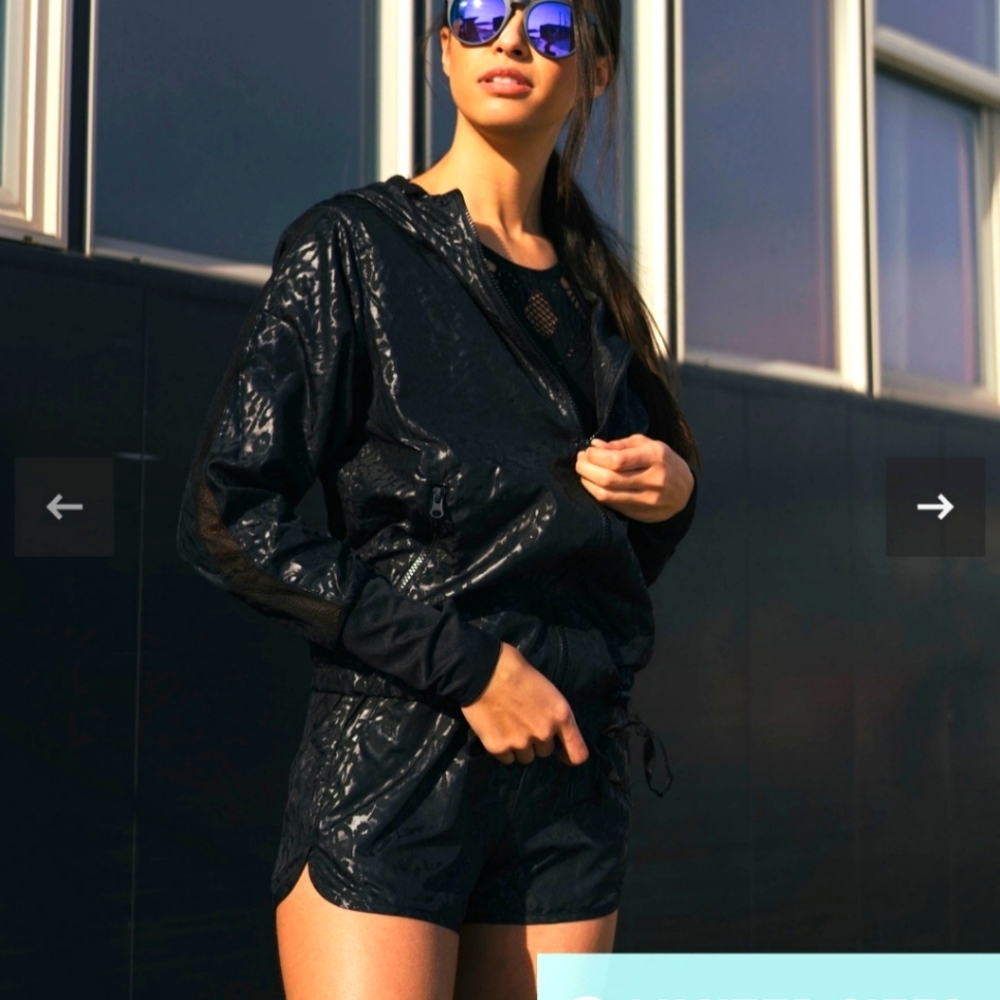 ZYIA black bomber shorts